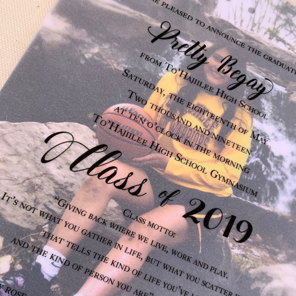 Vellum Overlay Graduation Invitation