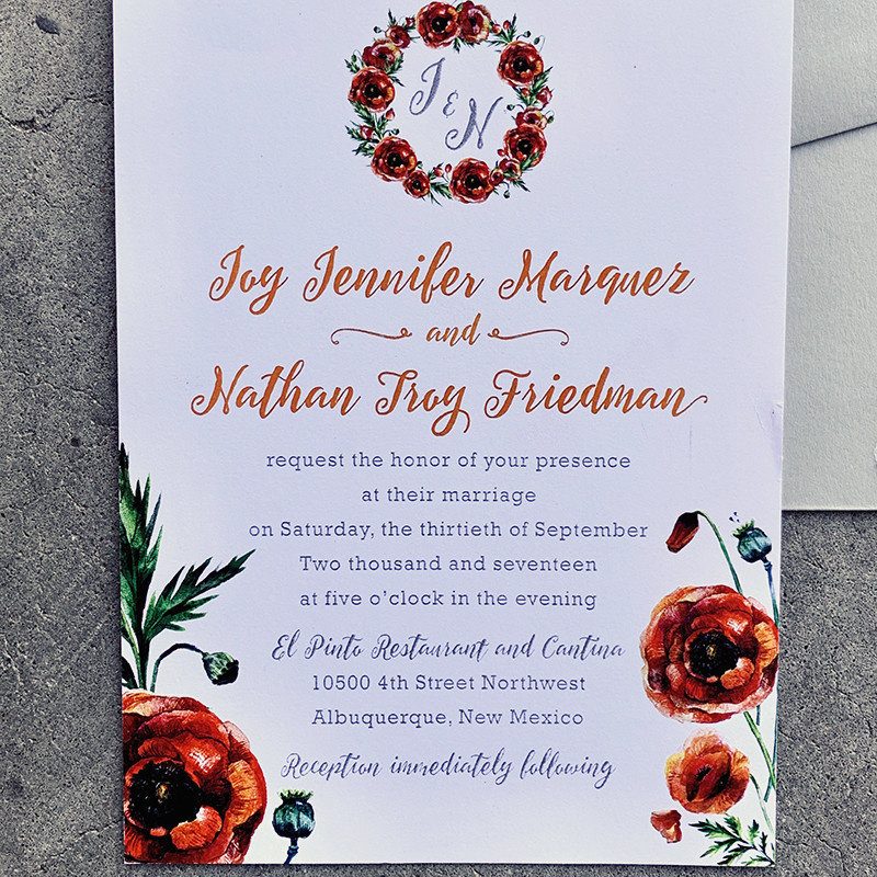 Poppy Perfect Invitation