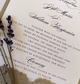 William Arthur Jill & Adam Wedding Invitation