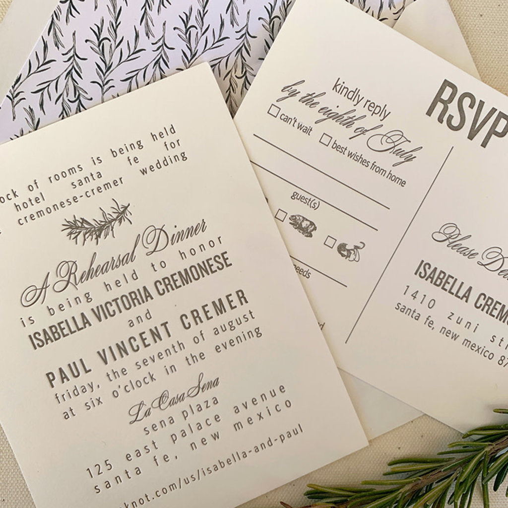 Isabella & Paul Wedding Invitation