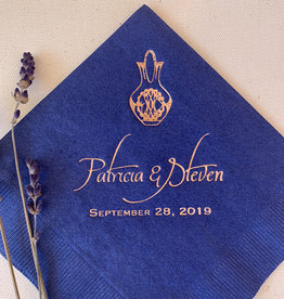 Navajo Wedding Vase Personalized Napkins