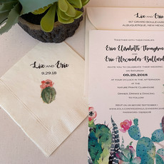 Succulent Personalized Napkin