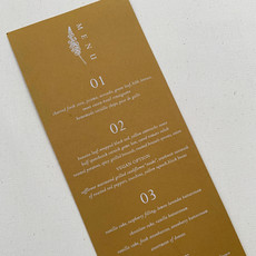 Curry Menu with White Ink
