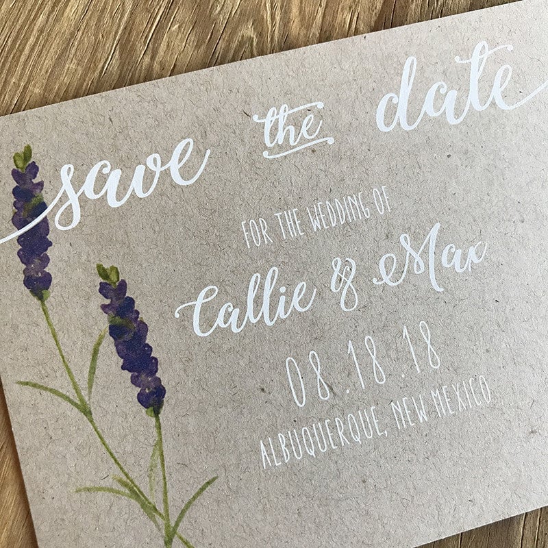 Lavender Sprig Save the Date