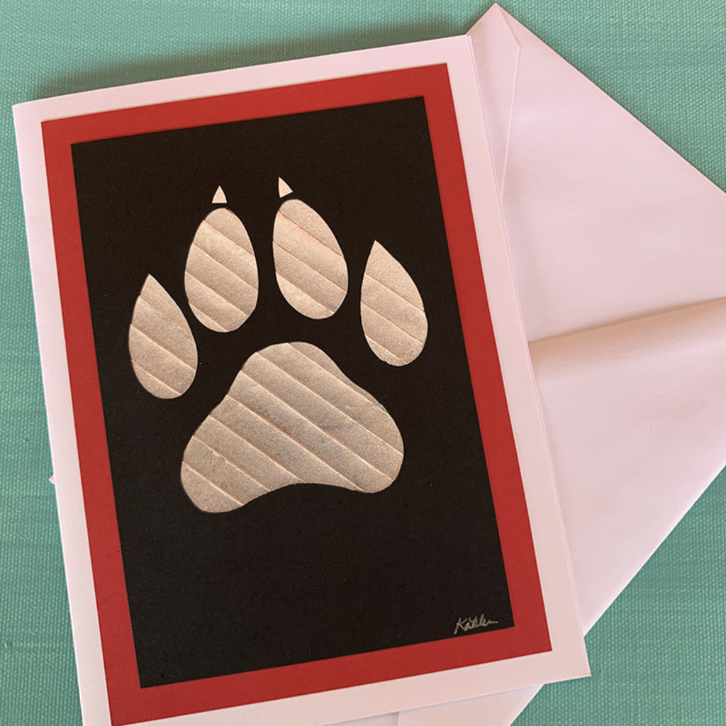 Lobo Paw Paperfold Card