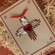 Zia Heart Ornament Card