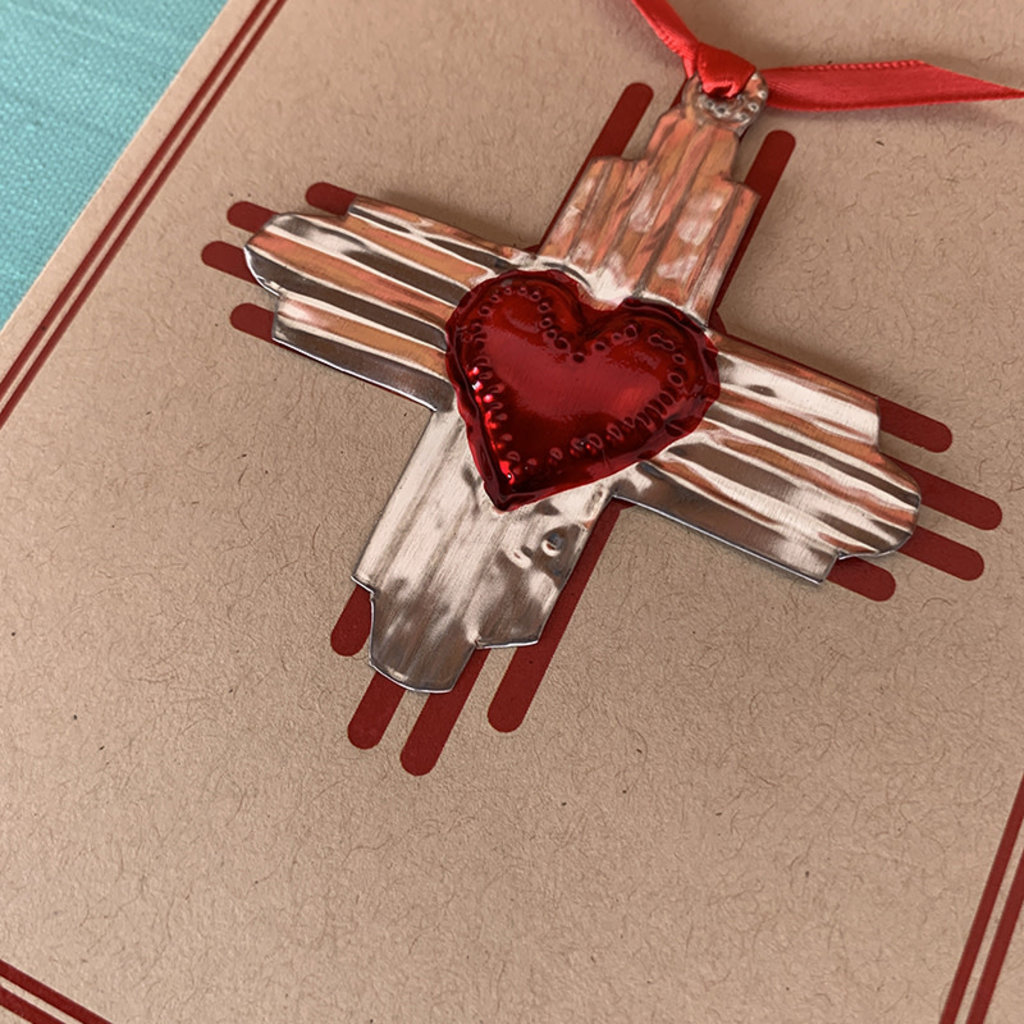 Zia Heart Ornament Card