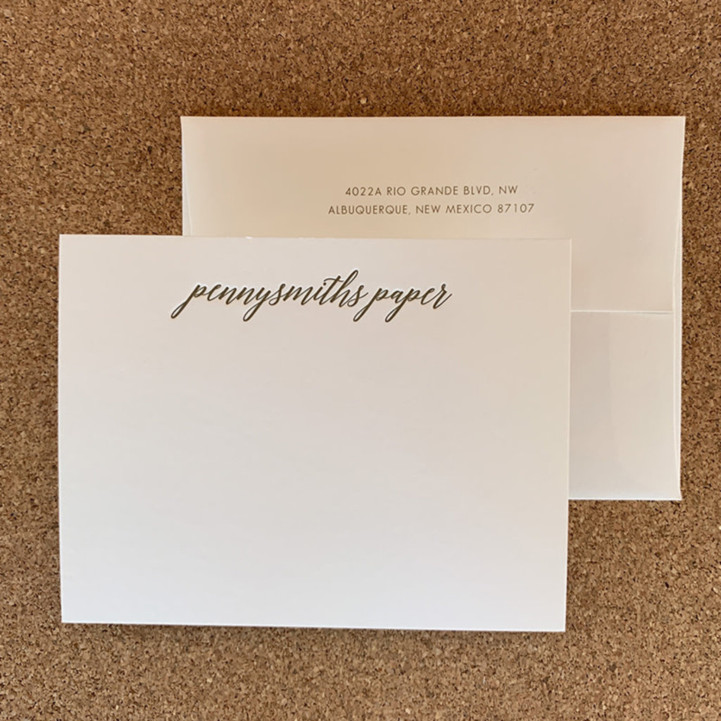 Floral Sophistication Letterpress Card set of 25