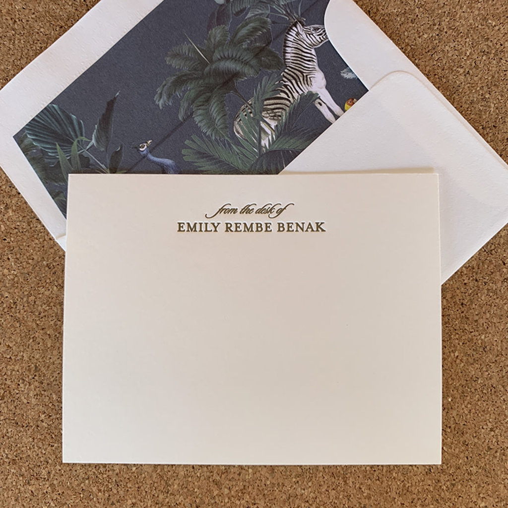 From the Desk Letterpress  Card set of 25
