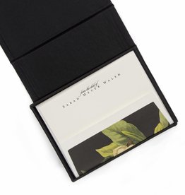 PETITE BLACK SILK STATIONERY BOX