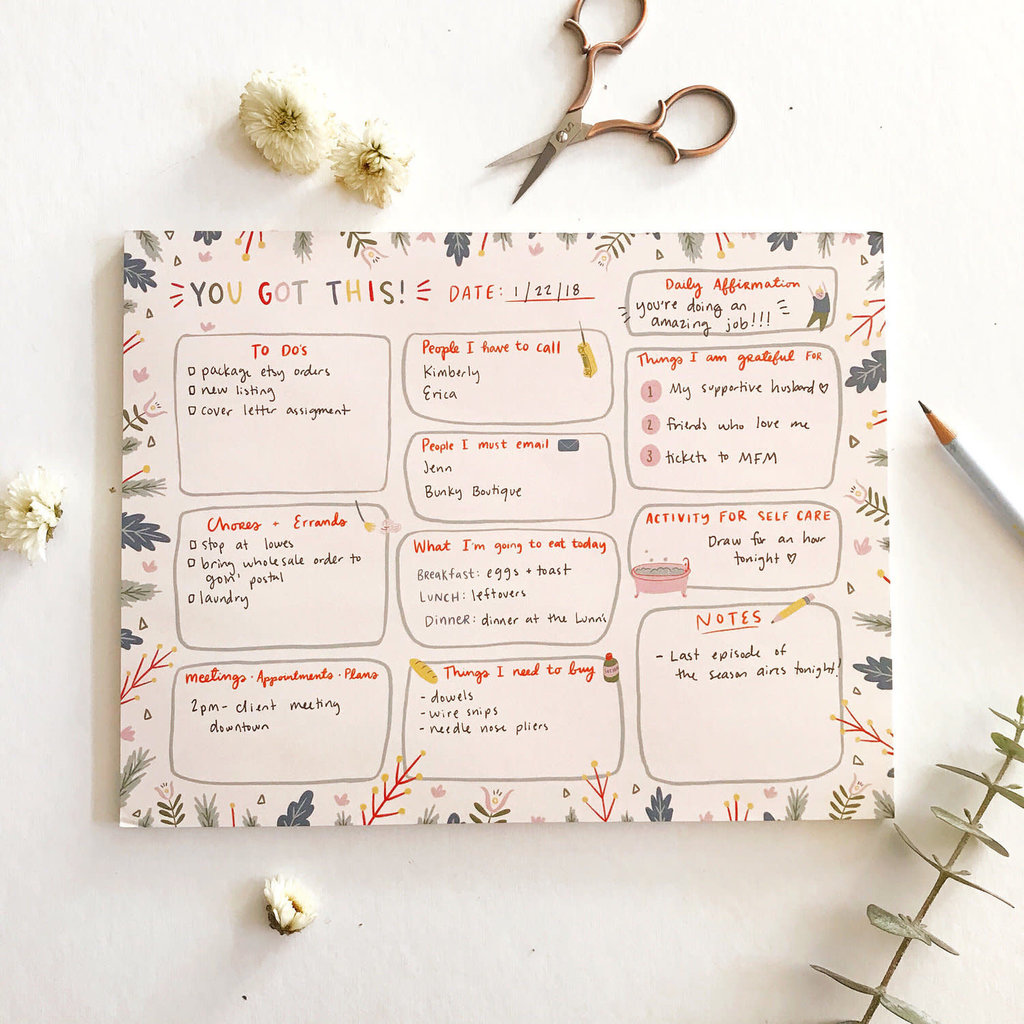 Balanced Day Planner Notepad