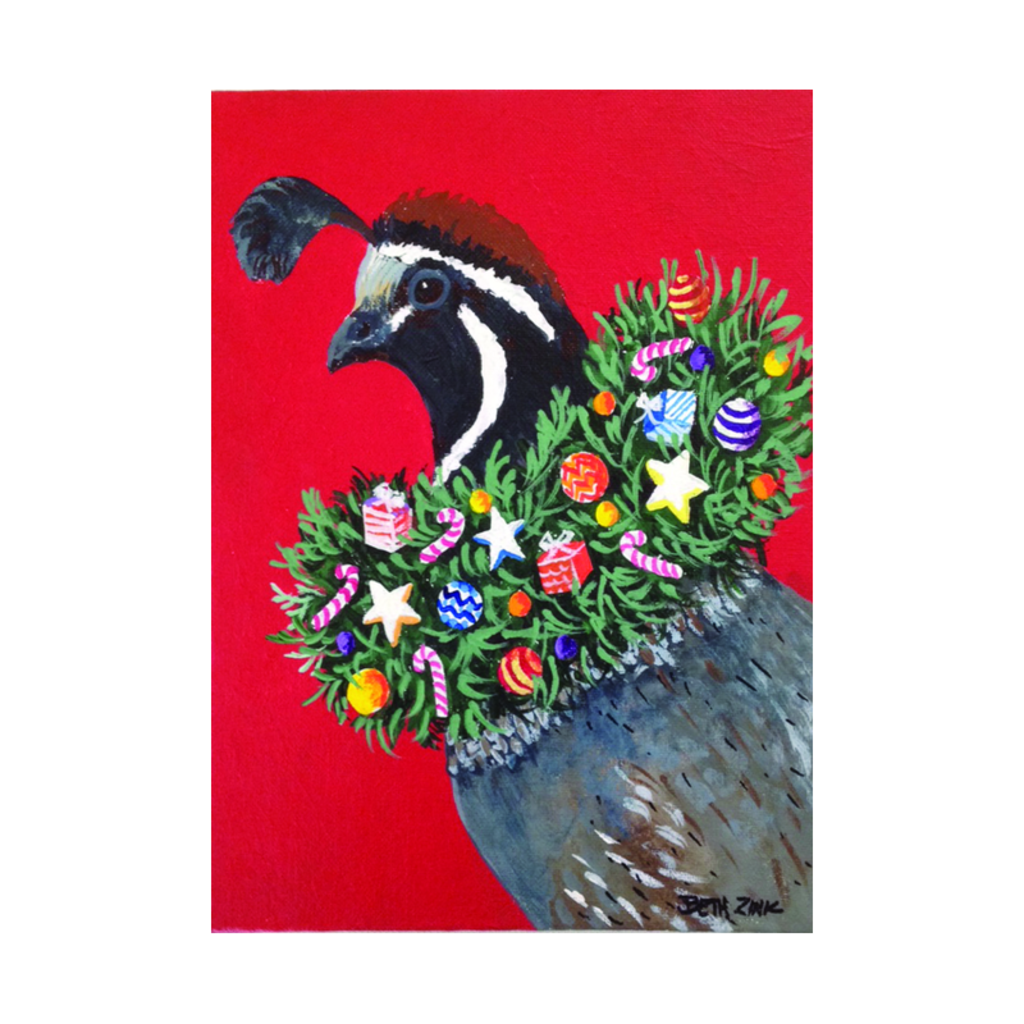 Wreathed Quail Holiday Cards