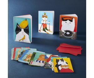 The Secret Life of Cats 20 Cards & Envelopes - Pennysmiths Paper