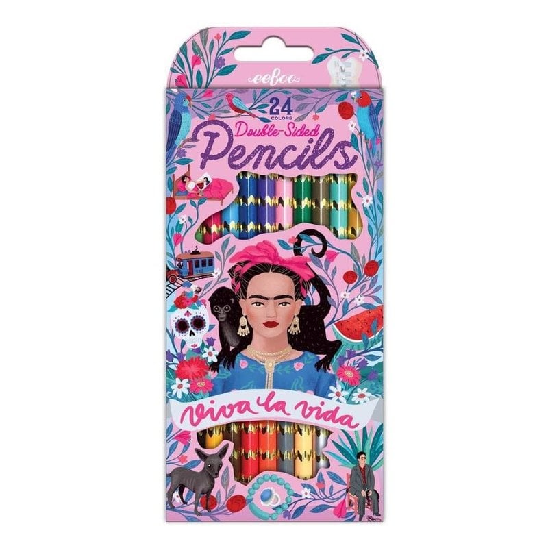 Eeboo Frida Viva La Vida Double Sided Colored Pencils