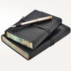 Roma Lussa Black Leather Notebook