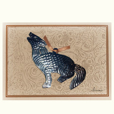 Coyote Tin Ornament Card