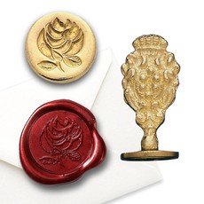 Rose Brass Wax Seal Stamp