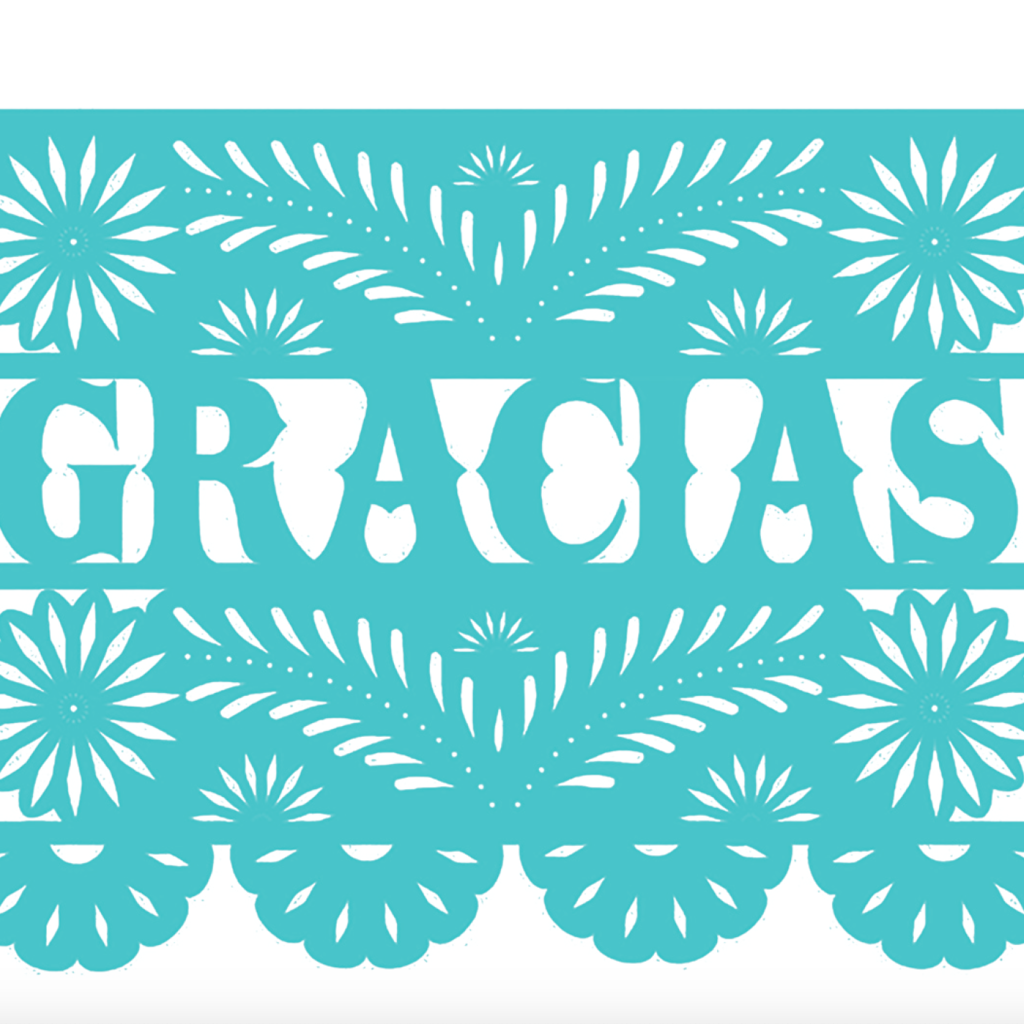 Gracias Papel Picado Notecards