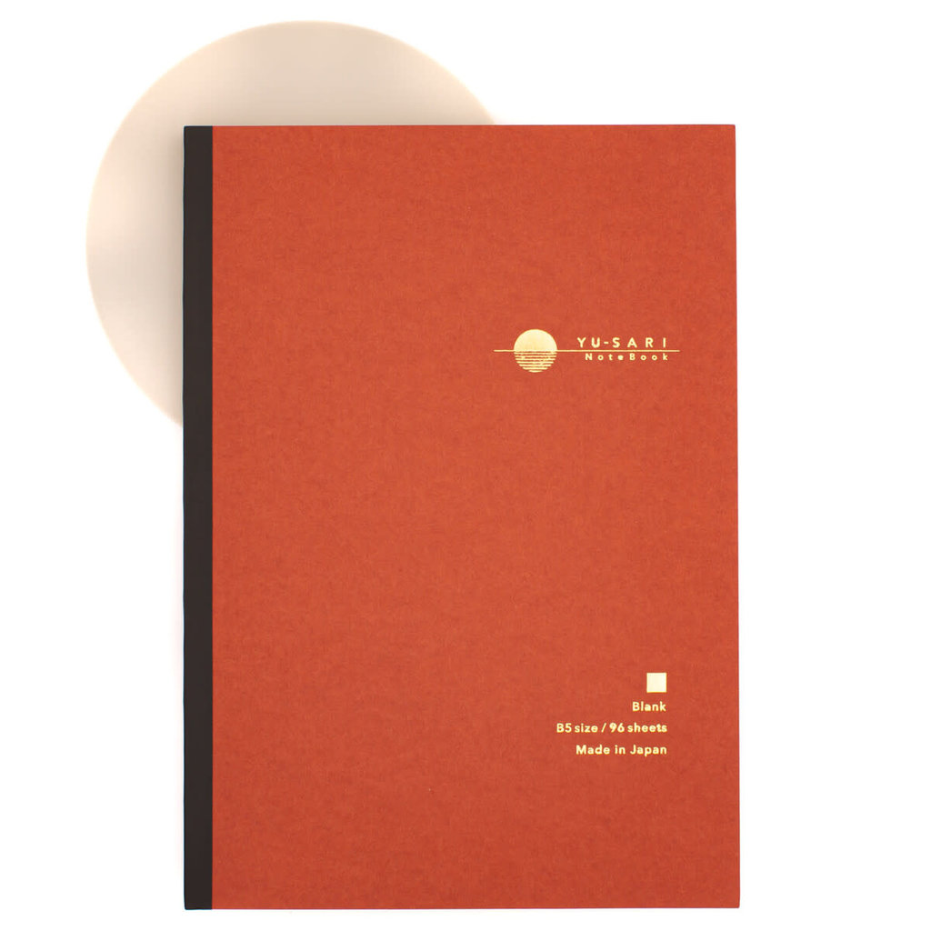 Yusari B5 Fountain Pen Orange Blank Notebook