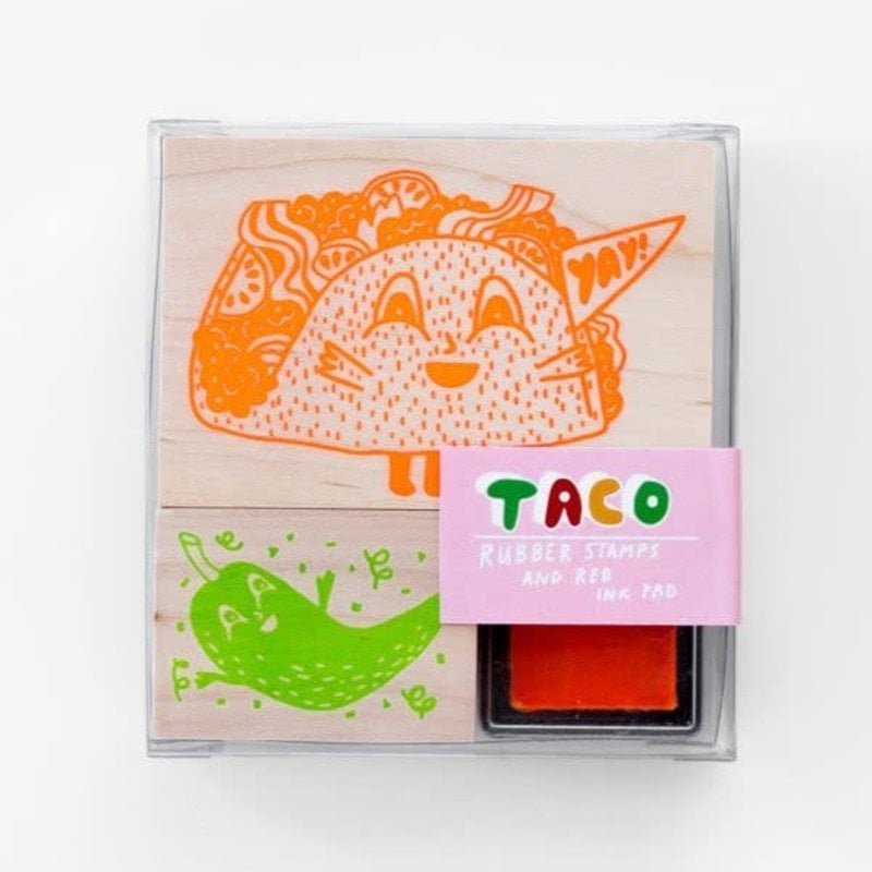 Taco & Chile Rubber Stamp Kit