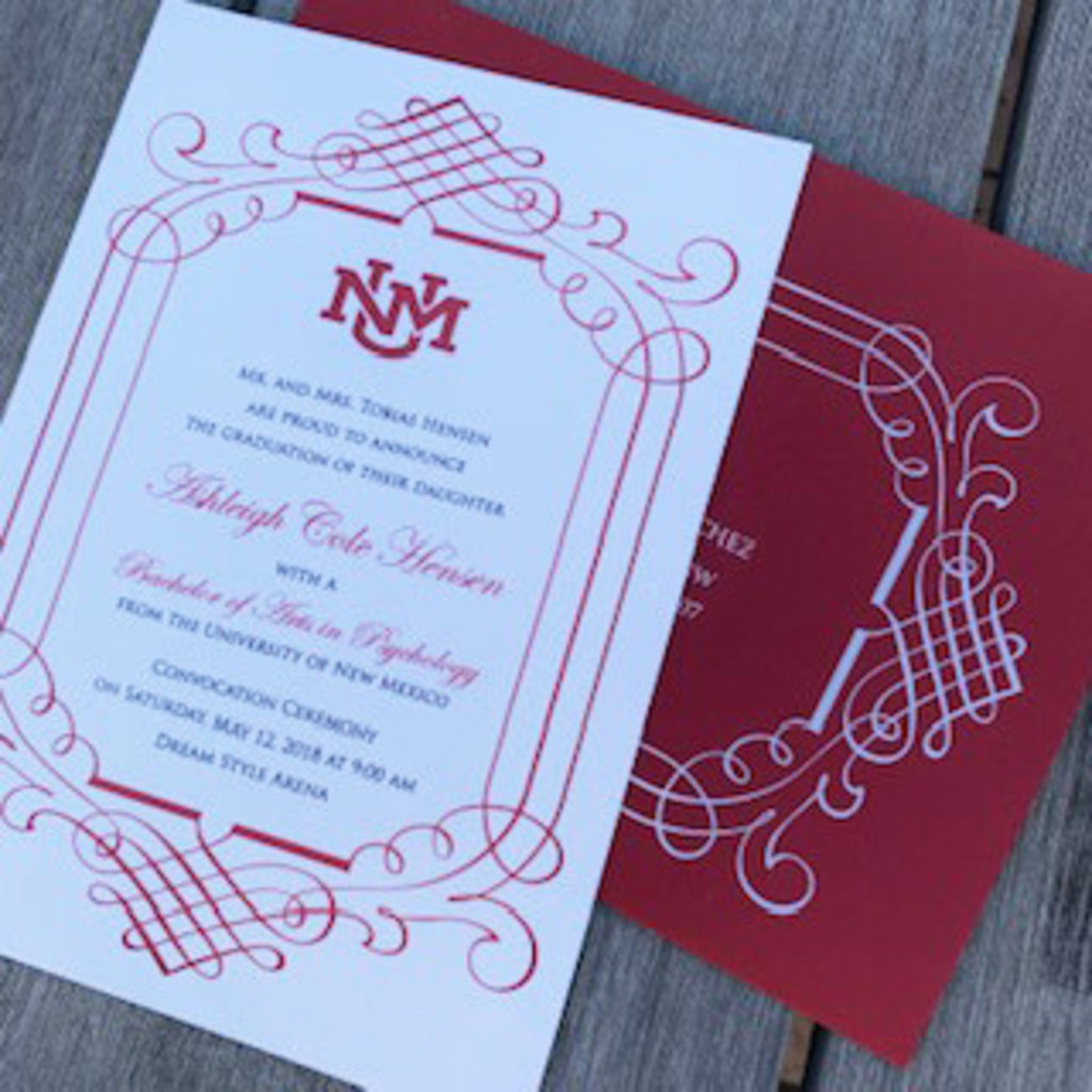 UNM Scroll Graduation Announcement