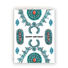 Turquoise Birthday Single Card