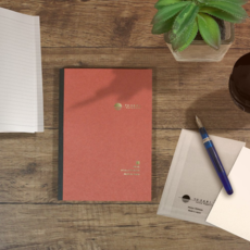 Yusari B5 Fountain Pen Orange Blank Notebook