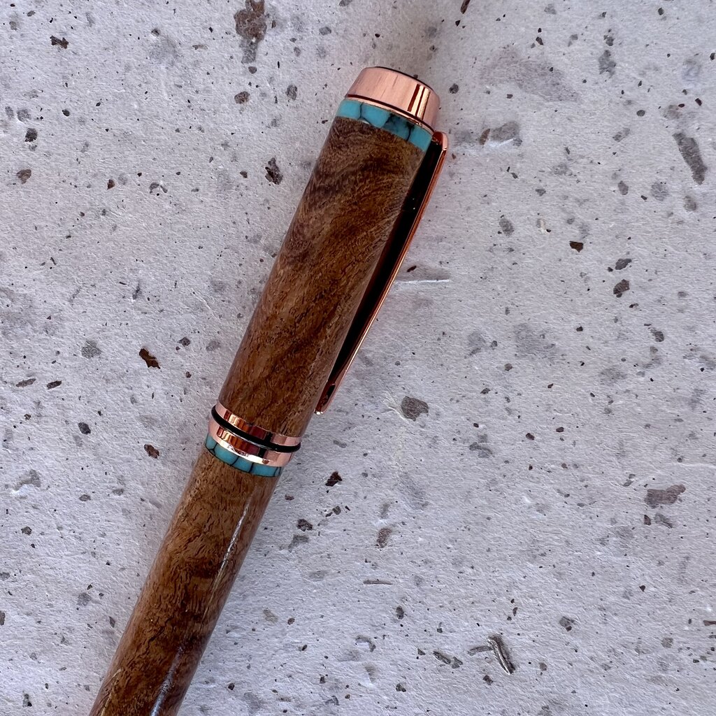 Southwest Rollerball Mesquite Wood & Turquoise