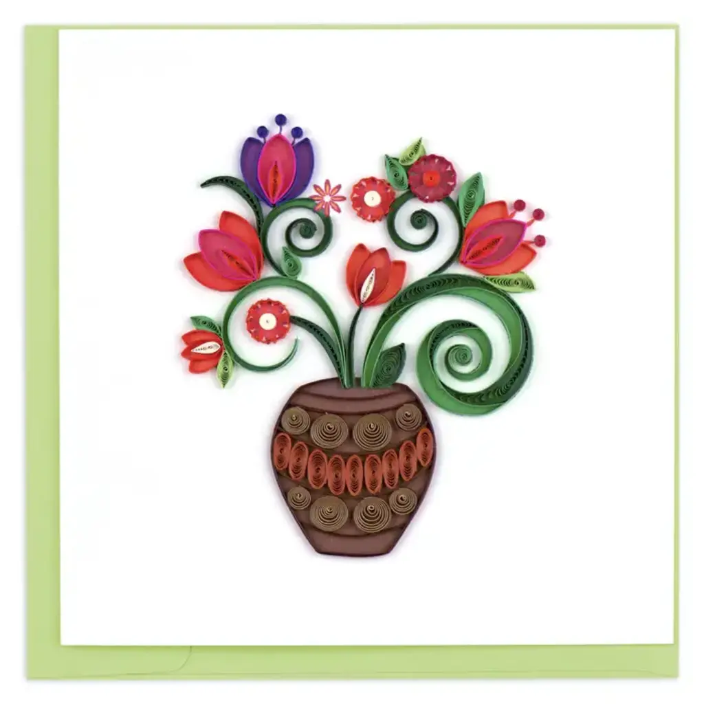 Quilling Cards Terracotta Bouquet Quilling Card