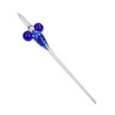 Blue Glass Flower Calligraphy Dipping Pen Set