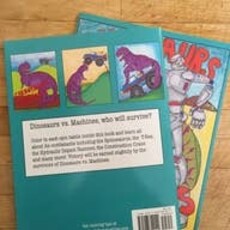 Dinosaurs vs Machines Coloring Book