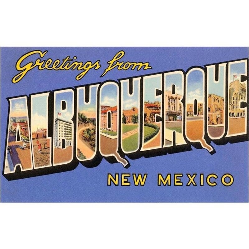 Greetings from Albuquerque Postcard
