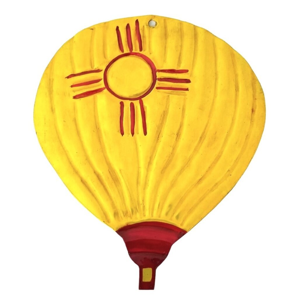Zia Hot Air Balloon Tin Ornament