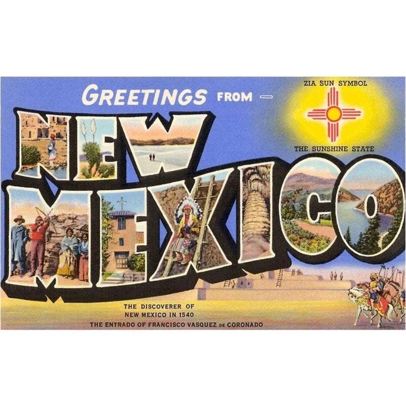 Greetings from New Mexico Postcard