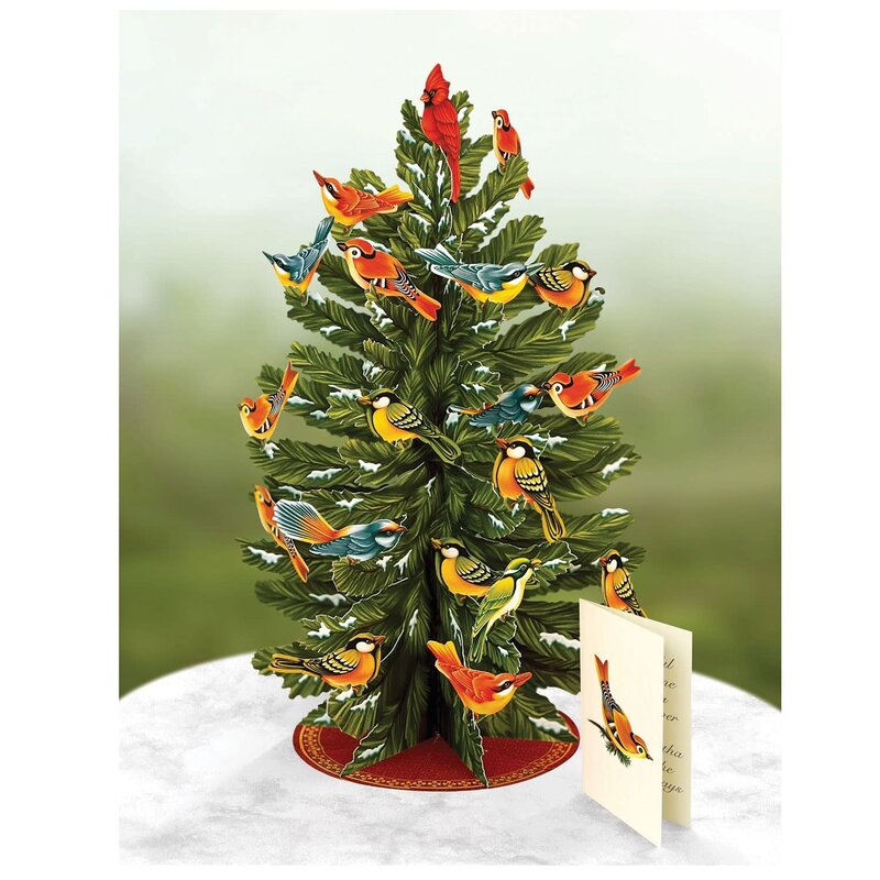 Winter Tree with Birds Pop-up Card