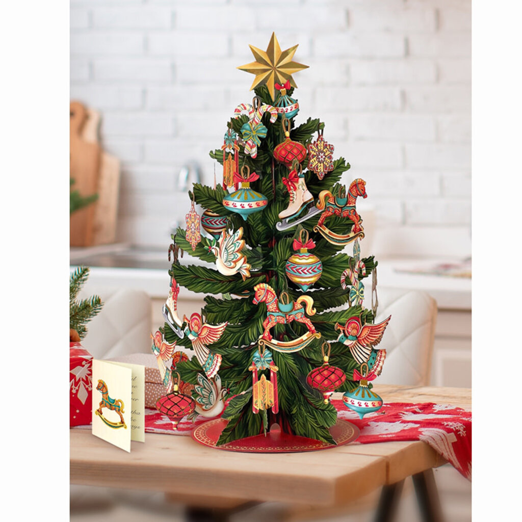 Christmas Tree with Ornaments Pop-up Card