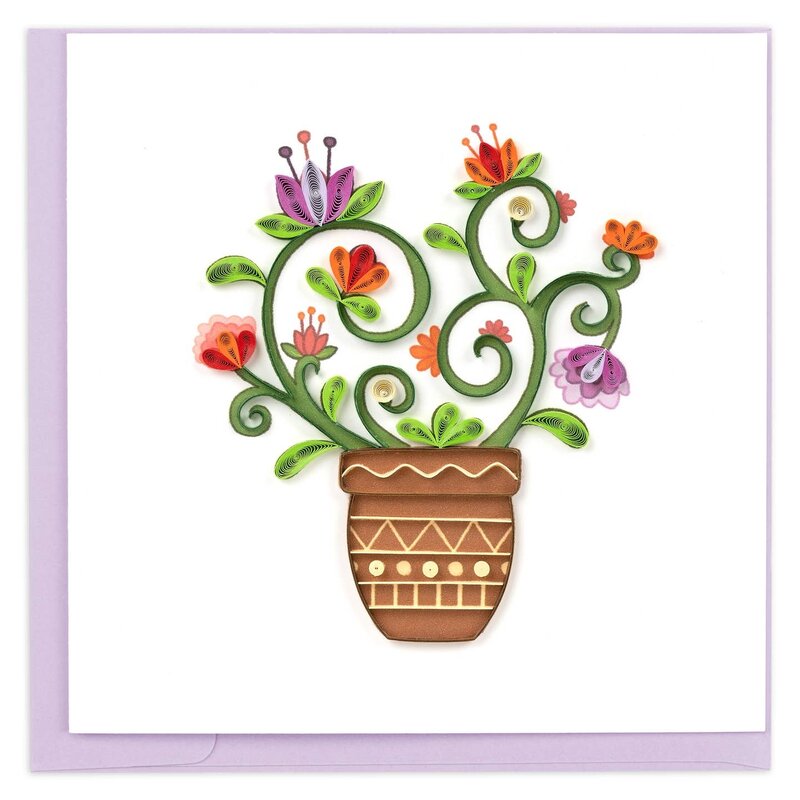 Quilling Cards Terracotta Pot Quilling Card