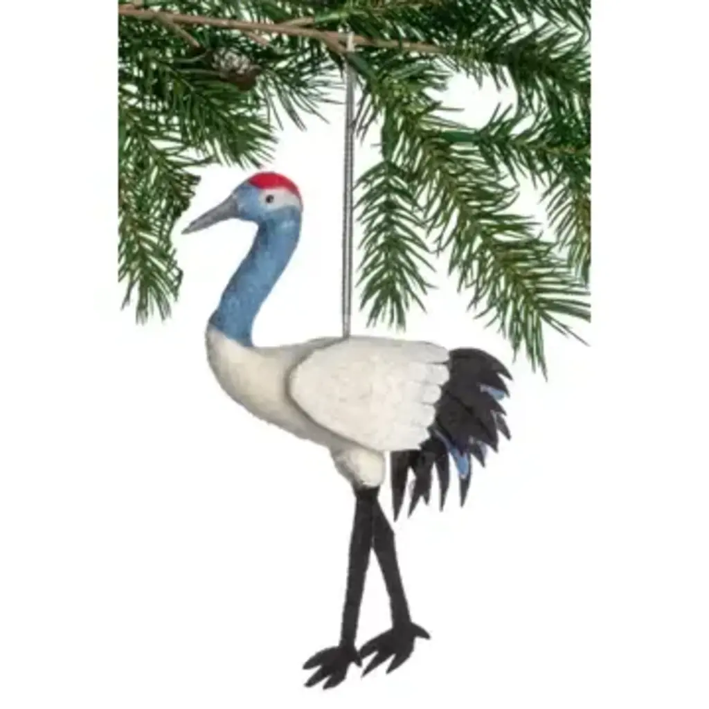 Crane Felt Ornament
