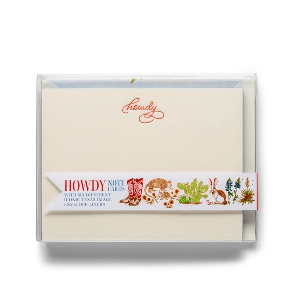 Howdy Letterpress Notecard Set/6