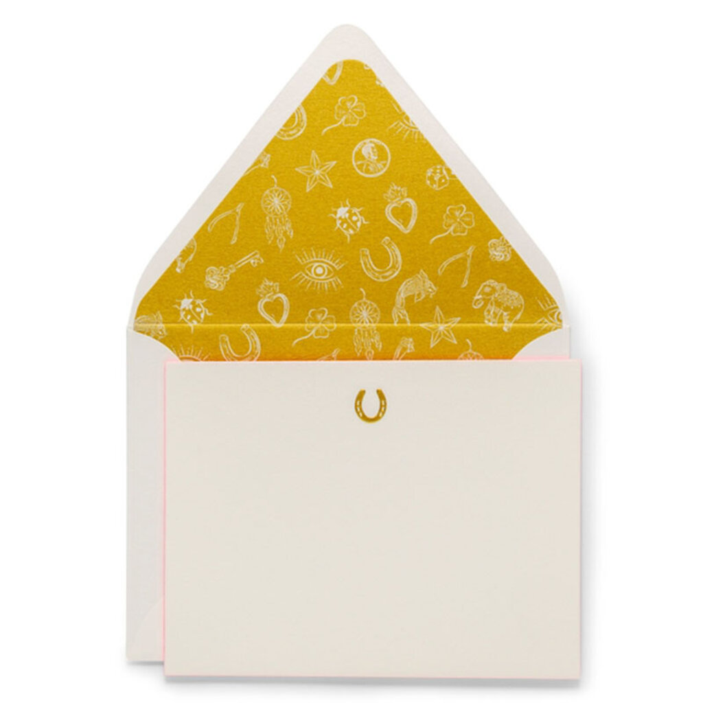 Horseshoe  Letterpress Notecard Set/6