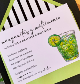 Margaritas y Matrimonio Custom Invitation
