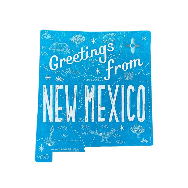 New Mexico State Shape Postcard