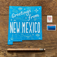 New Mexico State Shape Postcard