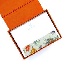 Orange Petite Silk Stationery Box