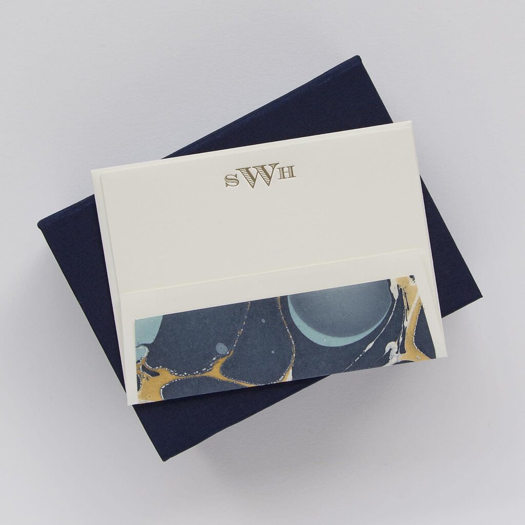 Night Sky Petite  Silk Stationery Box