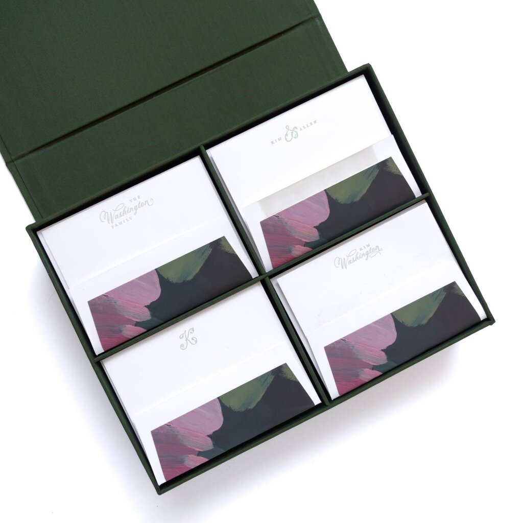 Shades of O'Keeffe Grand Silk Stationery Box