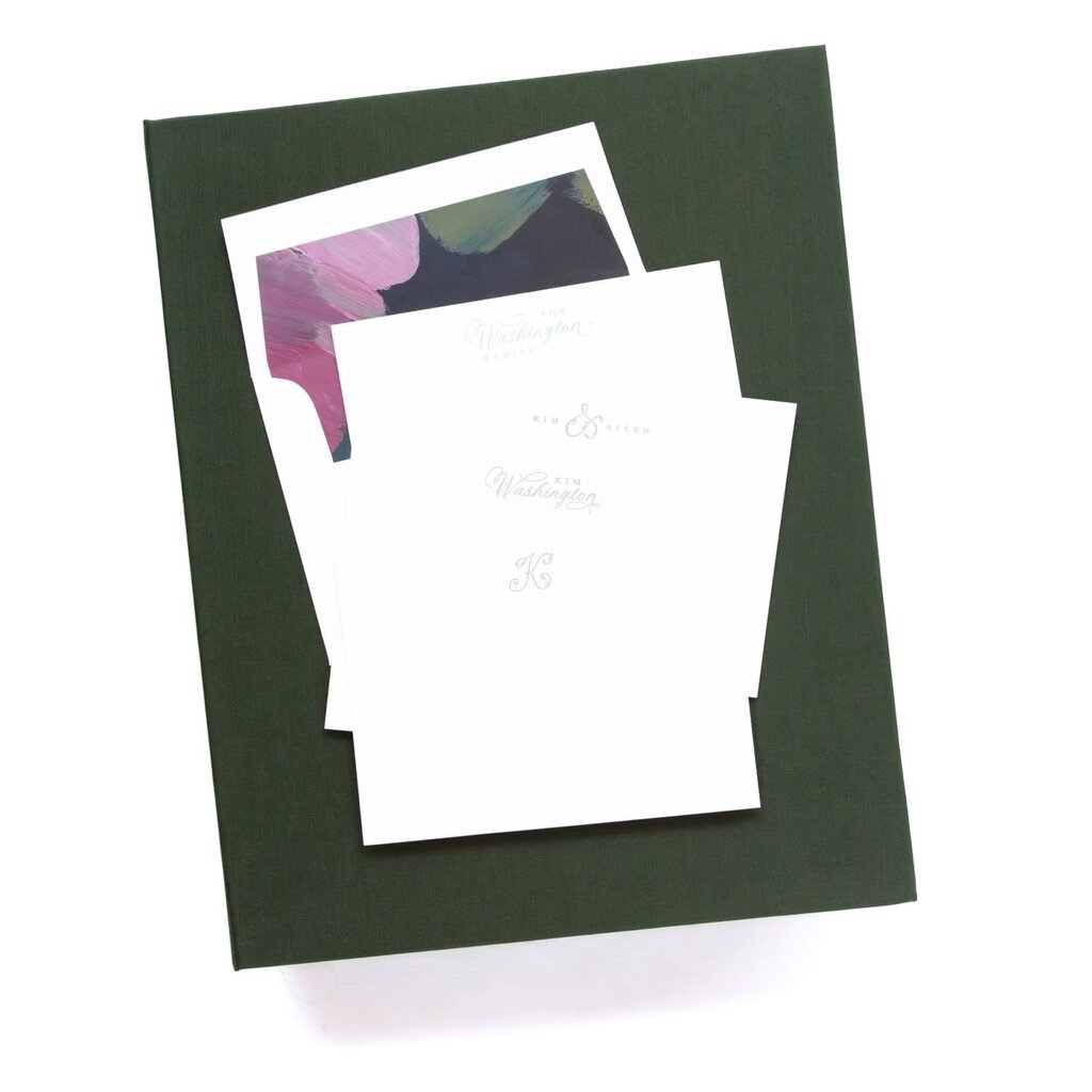 Shades of O'Keeffe Grand Silk Stationery Box