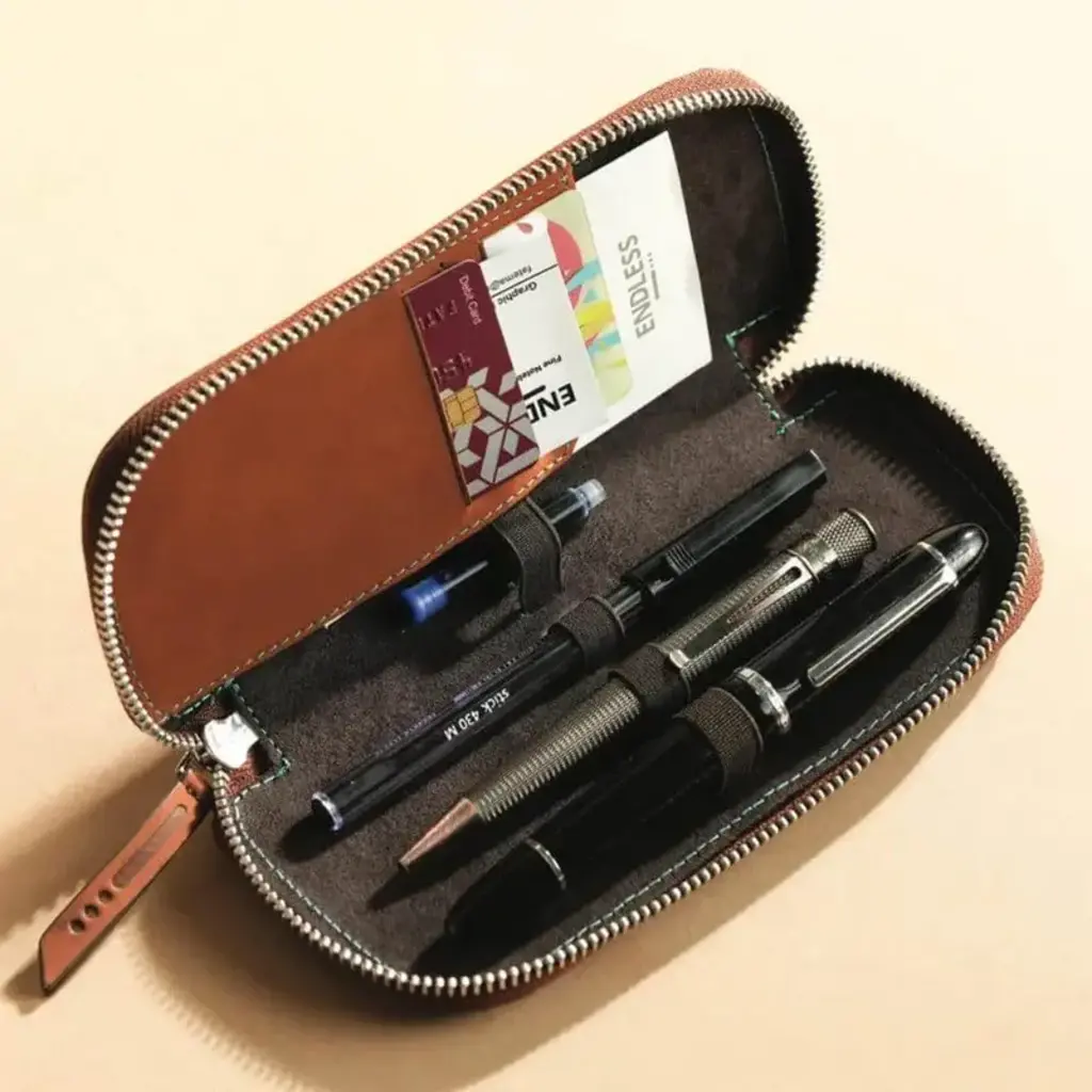 Endless Endless Leather 3 Pen Pouch