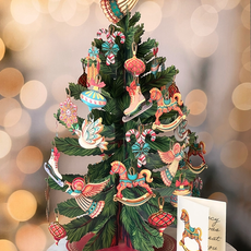 Christmas Tree with Ornaments Pop-up Card