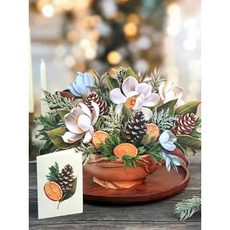 Winter Magnolia Pop-up Card